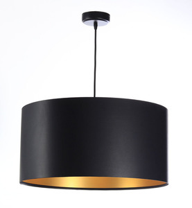Lampa suspendată din aur negru LEXIE E27 60W latex, satin small 0