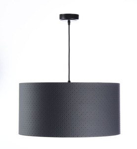 Lampă cu pandantiv din piele E27 60W cilindru grafit small 2