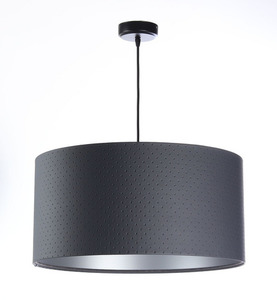 Lampă cu pandantiv din piele E27 60W cilindru grafit small 0