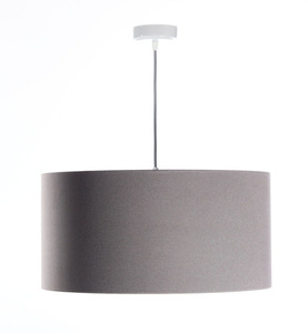 Lampa tapițată din piele, gri E27 60W small 2