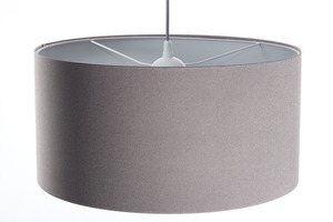Lampa tapițată din piele, gri E27 60W small 3