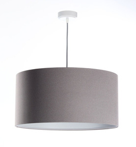 Lampa tapițată din piele, gri E27 60W small 0