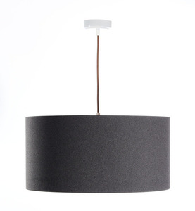 Candelabru rotund din piele gri închis, cupru E27 60W small 2