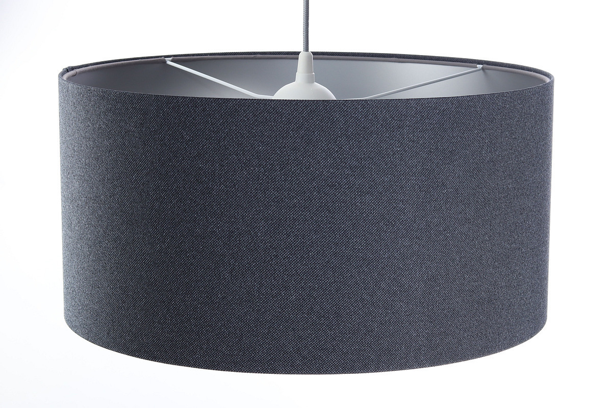 Afişa Lampă de plafon suspendată pentru sufragerie Piele albastru bleu marine / argintiu E27 60W Lampă de plafon suspendată pentru sufragerie Piele albastru bleu marine / argintiu E27 60W