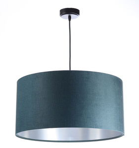 Lampa suspendată din piele, material textil din catifea, argintiu E27 60W small 0