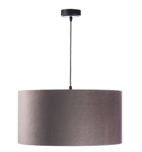 Candelabru rotund din piele 60W E27 bej închis, auriu, tapițat small 2