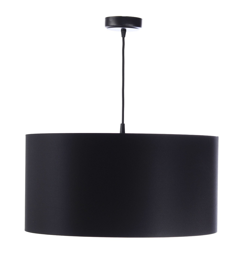 previzualizare Lampa suspendată din piele neagră 60W E27 din cupru, satin Lampa suspendată din piele neagră 60W E27 din cupru, satin