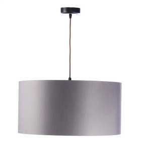 Candelabru din cupru, abajur din piele gri 60W E27, role 2 Candelabru din cupru, abajur din piele gri 60W E27, role small 2