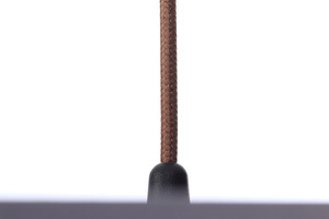 Candelabru din cupru, abajur din piele gri 60W E27, role 5 Candelabru din cupru, abajur din piele gri 60W E27, role small 5