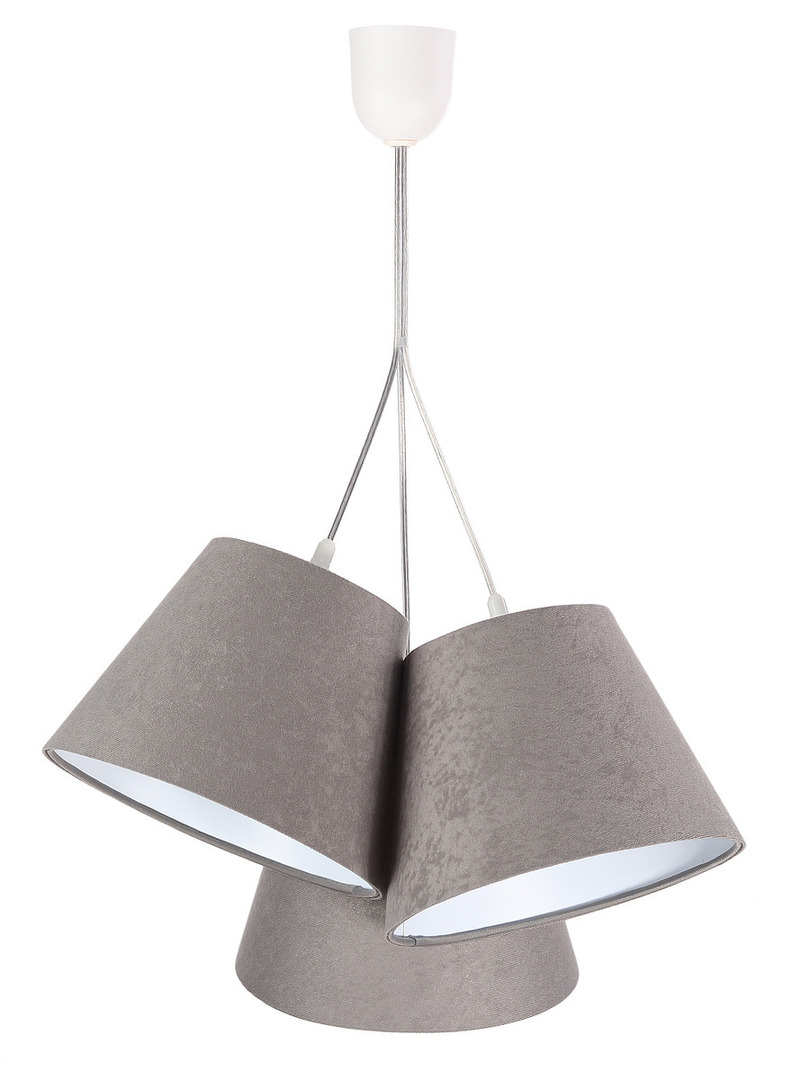 Verifica Lampa suspendată în trei puncte BUCKET E27 60W gri / alb, piele de căprioară Lampa suspendată în trei puncte BUCKET E27 60W gri / alb, piele de căprioară