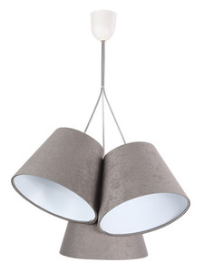 Lampa suspendată în trei puncte BUCKET E27 60W gri / alb, piele de căprioară 5 Lampa suspendată în trei puncte BUCKET E27 60W gri / alb, piele de căprioară small 5