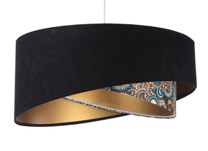 Lampă de plafon suspendat Elegance 60W E27 negru / modele etnice / auriu 0 Lampă de plafon suspendat Elegance 60W E27 negru / modele etnice / auriu small 0