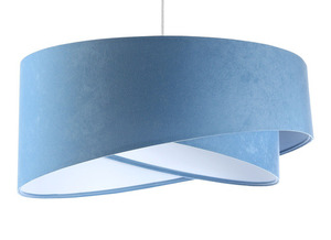 Lampa suspendată de bucătărie Elegance 60W E27 albastru / alb, material velur 3 Lampa suspendată de bucătărie Elegance 60W E27 albastru / alb, material velur small 3