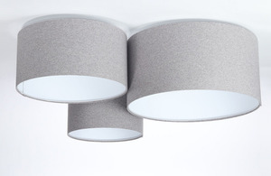 Clasic Elements 60W E27 lampă de tavan din pâslă gri / alb 2 Clasic Elements 60W E27 lampă de tavan din pâslă gri / alb small 2