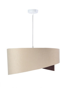 Lampa suspendată Elegance 60W E27 bej / maro asimetric small 2