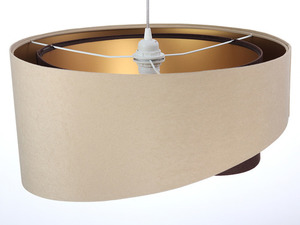 Lampa suspendată Elegance 60W E27 bej / maro asimetric small 3