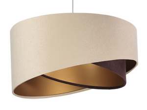 Lampa suspendată Elegance 60W E27 bej / maro asimetric small 4