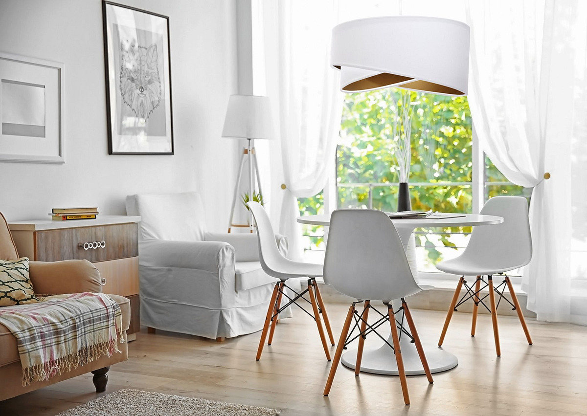 Verifica Lampă albă Elegance 60W E27 suspendată, velur, aur Lampă albă Elegance 60W E27 suspendată, velur, aur