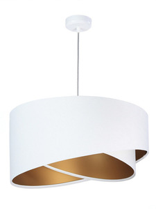 Lampă albă Elegance 60W E27 suspendată, velur, aur 0 Lampă albă Elegance 60W E27 suspendată, velur, aur small 0