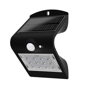 Lampă de perete solară 1,5W LED 4000K Negru 220lm small 0
