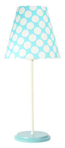 Lampă de masă cu abajur Ombrello 60W E27 50cm albastru / alb puncte small 1