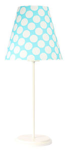 Lampă de masă cu abajur Ombrello 60W E27 50cm albastru / alb puncte small 0