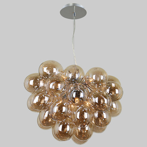 Pendul Italux Bento G9 8xG9 coniac crom Ø50 cm PND-7273-S-8-CGN small 1