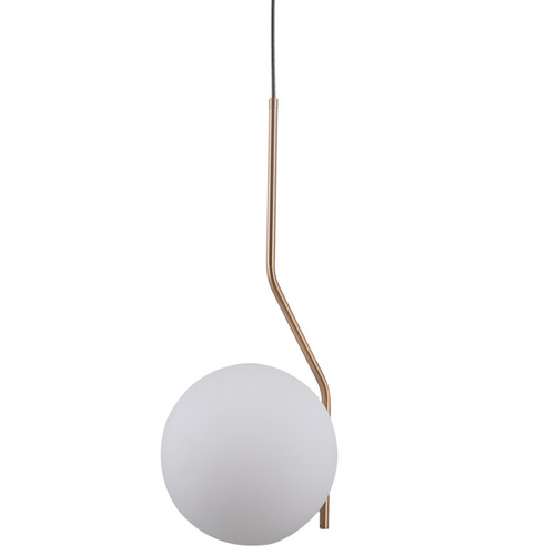 Verifica Lampă suspendată Italux Carimi E27 alamă albă 20 cm PND-3300-1-HBR
