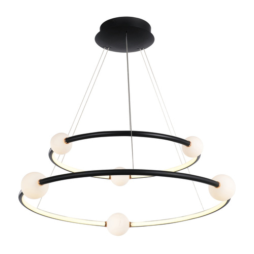 Verifica Lampă suspendată LED Italux Lausanne negru 87 cm PND-20112035-2A-BL