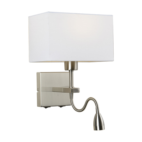 Verifica Lampă de noptieră Italux albă E27 2 becuri, oțel, 29 cm, WL-1122-2-BL-SN-RC-WH