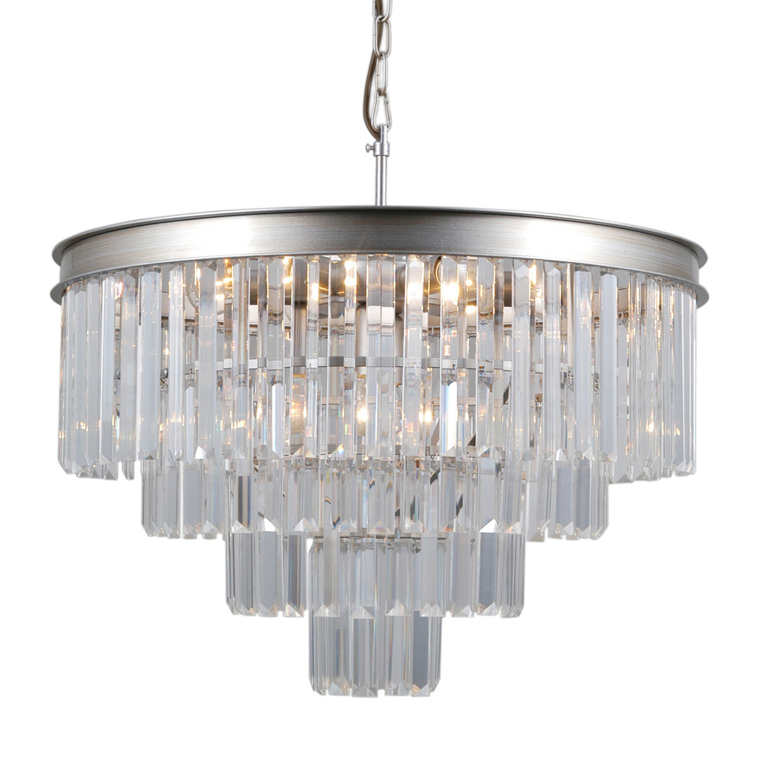 Vedere Pendul Italux Verdes, argintiu, cristal, 8xE14, D56 cm, PND-44372-8A-SLVR-BRW Pendul Italux Verdes, argintiu, cristal, 8xE14, D56 cm, PND-44372-8A-SLVR-BRW