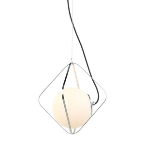 Lampă suspendată Italux Canto alb crom E27 1x40W PEN-5696-1-BKCR small 0