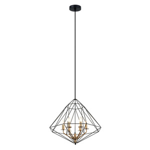 Lampă suspendată Italux Maresmo negru E14 6 becuri PEN-6369-6-BKBR small 1