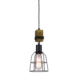 Lampă suspendată Italux Ponte E27 neagră PND-4290-1-L small 0