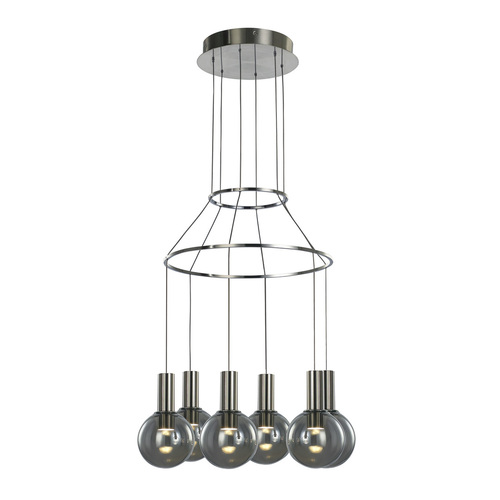 Verifica Pendul Italux Aria LED Crom Smoky 40 cm 40W dimabil MD17012002-6A