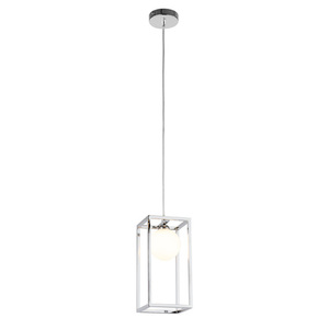 Pendul Italux Daisy, sticlă crom, LED dimabil, 28 cm, MD-BR4367-D1 CH small 1