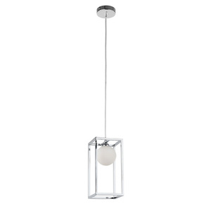 Pendul Italux Daisy, sticlă crom, LED dimabil, 28 cm, MD-BR4367-D1 CH small 2