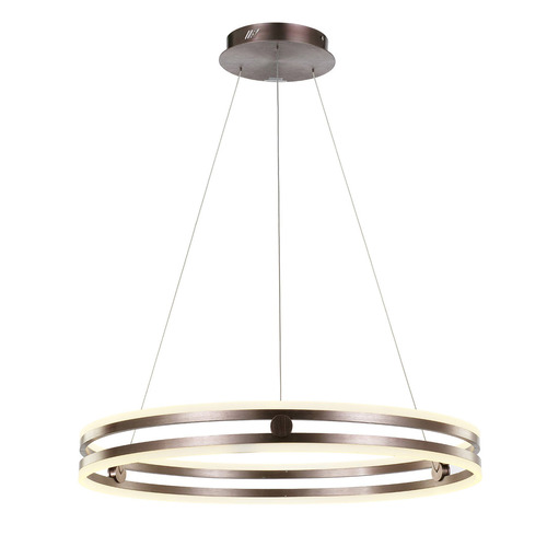 Verifica Lampă suspendată LED Italux maro acrilic 60 cm MD17016002-1B COFFE