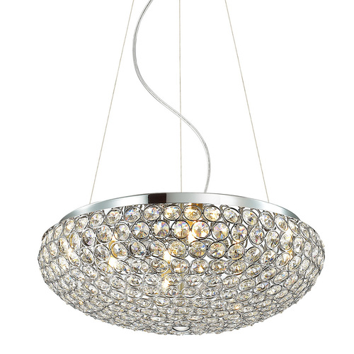 Verifica Lustră suspendată Italux Santo G9 7 becuri cristal crom MA04995CA-007