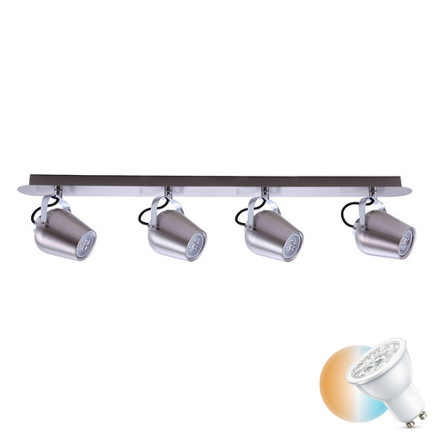 Verifica Spoturi Italux Josie 4xGU10 nichel satinat, metal, 79 cm, FH541A4AJA13