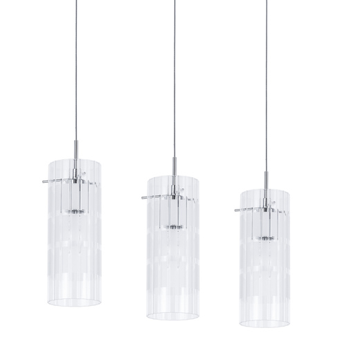 Verifica Lampă suspendată Italux Max 3xE27 crom transparent MDM1957-3