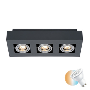Lampă de suprafață Italux Casemiro neagră 3x GU10 aluminiu IT8002S3-BK/AL small 0