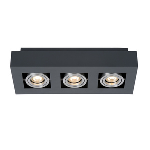 Lampă de suprafață Italux Casemiro neagră 3x GU10 aluminiu IT8002S3-BK/AL small 1