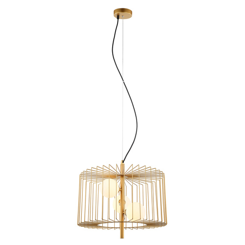 Verifica Lustră suspendată Italux Daren, 3 surse G9, aurie și albă, 45 cm – MDM-3937/3 GD