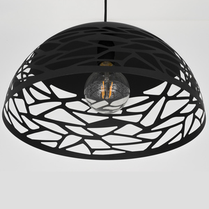 Lampă suspendată Italux Armand neagră E27 metal, 40 cm, MDM-3025/1L BK small 3