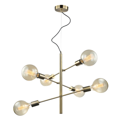 Verifica Pendul Italux Madalyn 6xE27 maro oțel MDM3582/6 AB