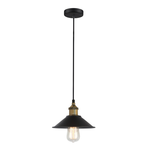 Verifica Lampă suspendată Italux Kermio neagră E27 21 cm MDM-2318/1S