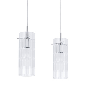 Pendul Italux Max crom transparent 2xE27 MDM1957-2 small 2