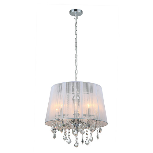 Verifica Lampă suspendată Italux Cornelia 5xE14 crom alb 45 cm MDM-2572/5 W